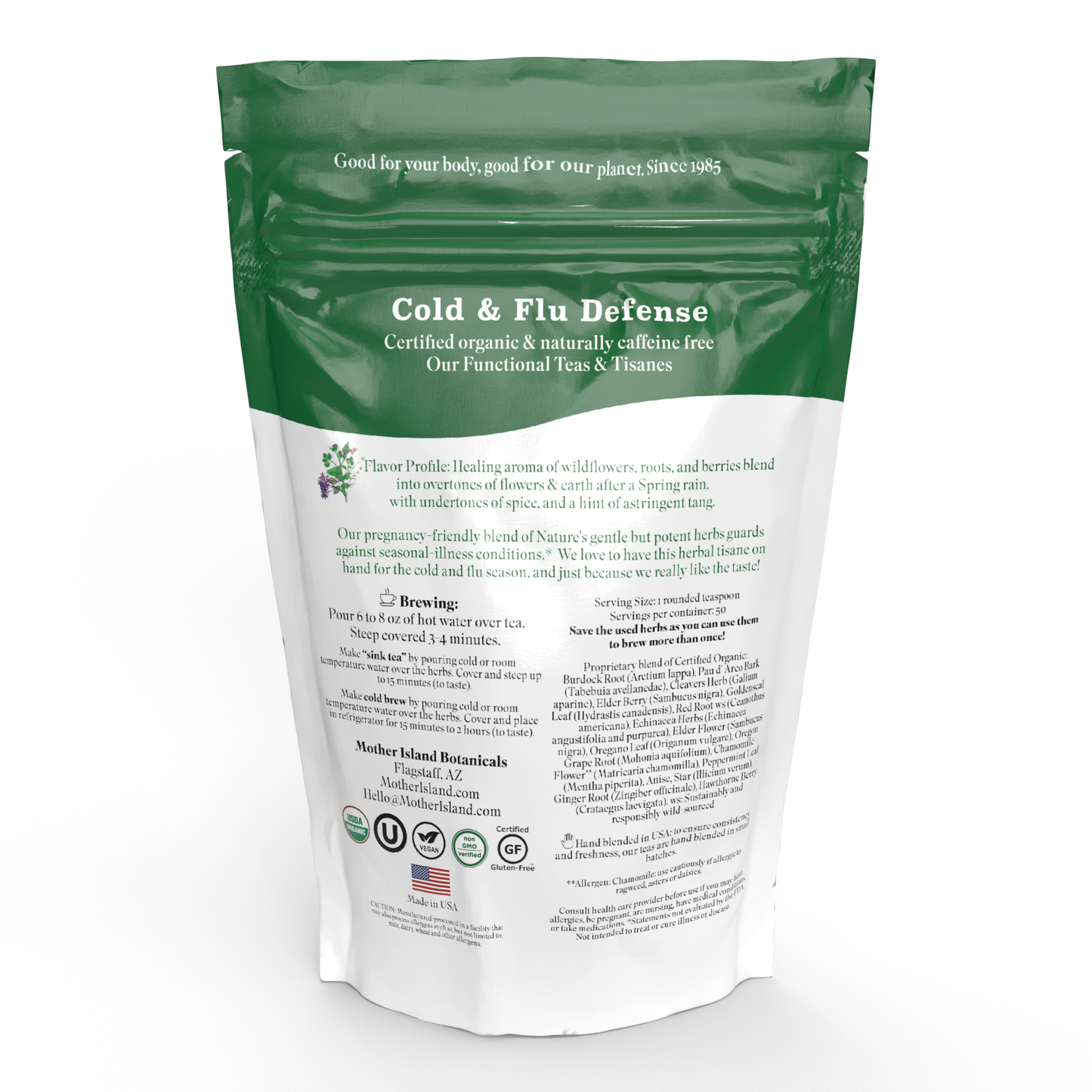 Cold & Flu Defense Tisane, pregnancy friendly