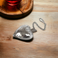 Heart-Shaped Tea Ball Infuser, Stainless Steel, with Chain and Hook