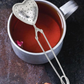 Heart-Shaped Snap Ball Tea Infuser with Handle, Stainless Steel with Handle