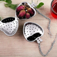 Heart-Shaped Tea Ball Infuser, Stainless Steel, with Chain and Hook